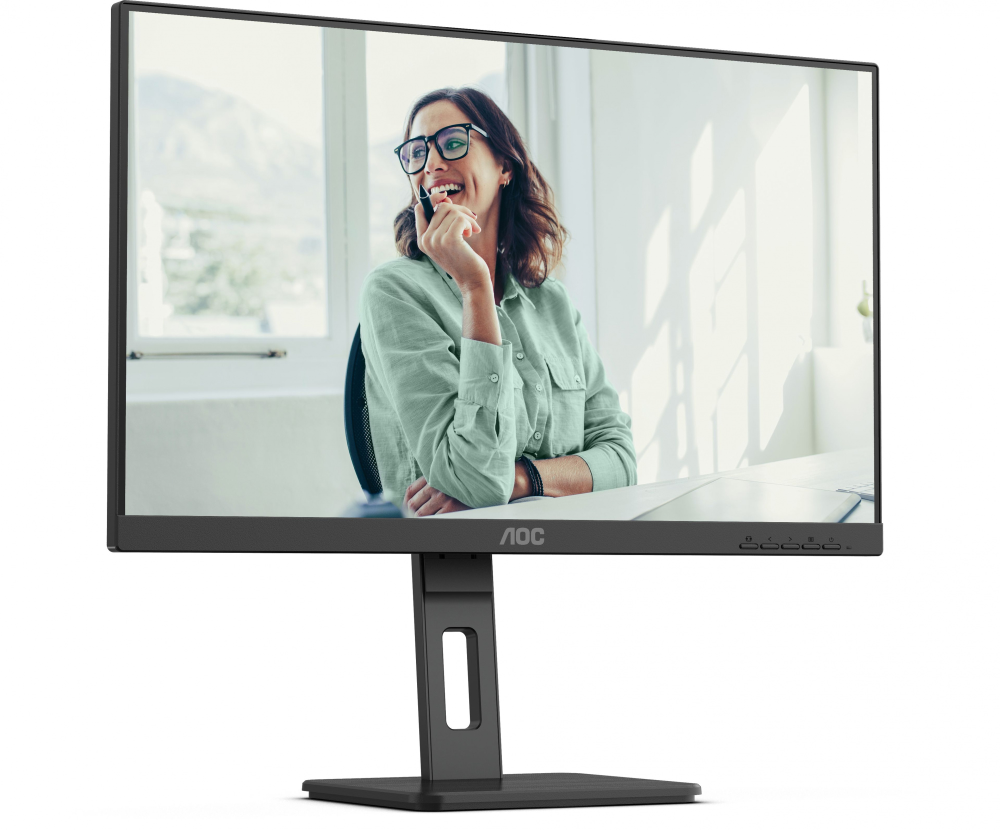 LCD AOC 27" Q27P3CV  Pro черный {IPS 2560x1440 75Hz 4ms 16:9 1000:1 350cd 178/178 2xHDMI1.4 DisplayPort1.2 RJ45 4xUSB3.2 USB-C(65W) M/M HAS Pivot}