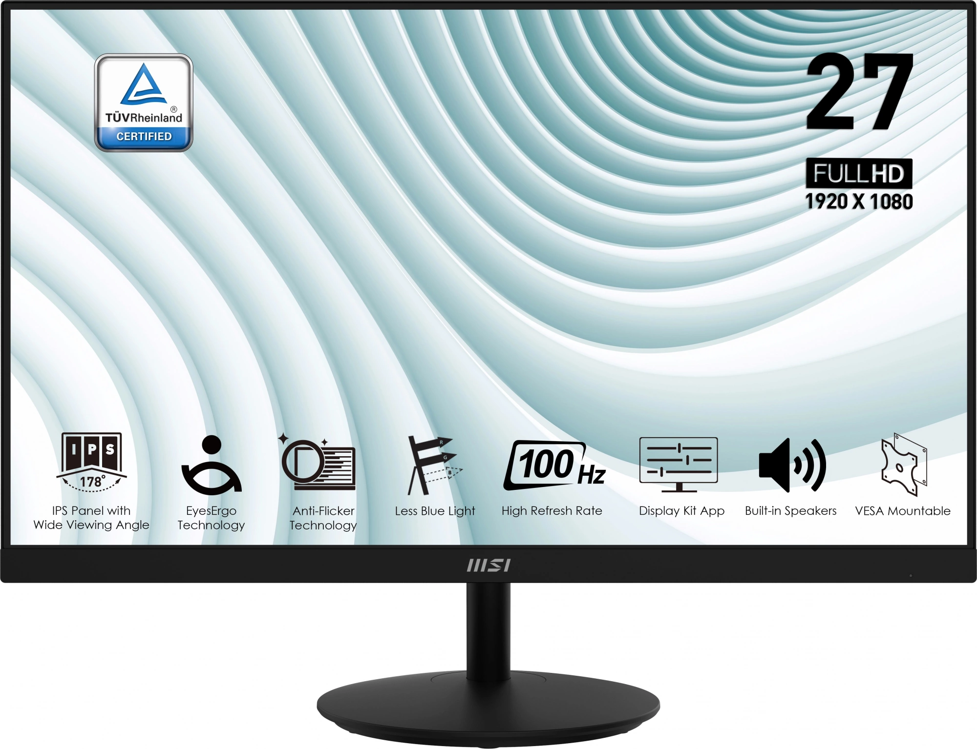 MSI PRO 27" MP271A {IPS 1920x1080 100Hz 1ms 1000:1 300cd 178/178 8bit(6bit+FRC) D-Sub HDMI1.4b DisplayPort1.2a 2x2W Tilt VESA} MSI PRO 27" MP271A {IPS 1920x1080 100Hz 1ms 1000:1 300cd 178/178 8bit(6bit+FRC) D-Sub HDMI1.4b DisplayPort1.2a 2x2W Tilt VESA}
