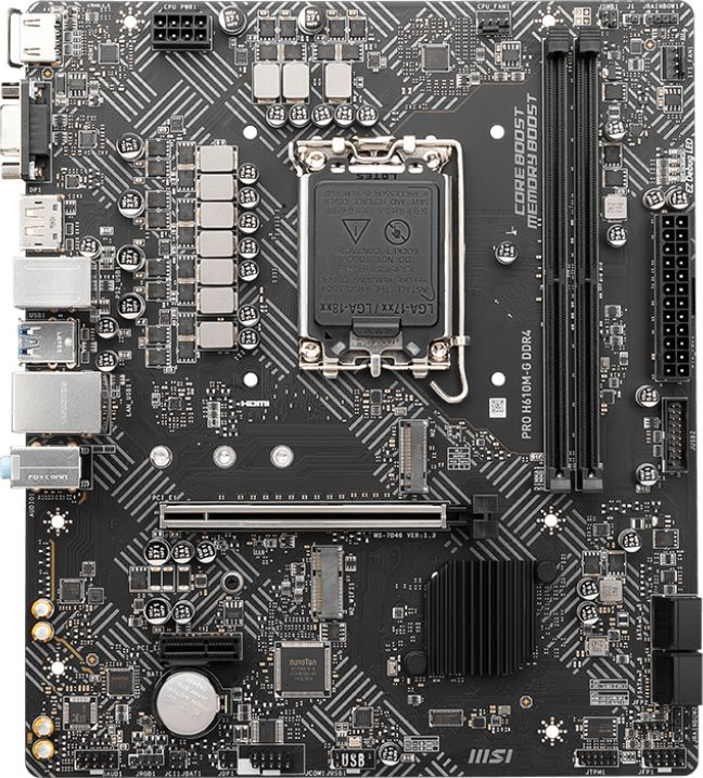 MSI PRO H610M-G, LGA 1700, Intel H610, mATX, Ret
