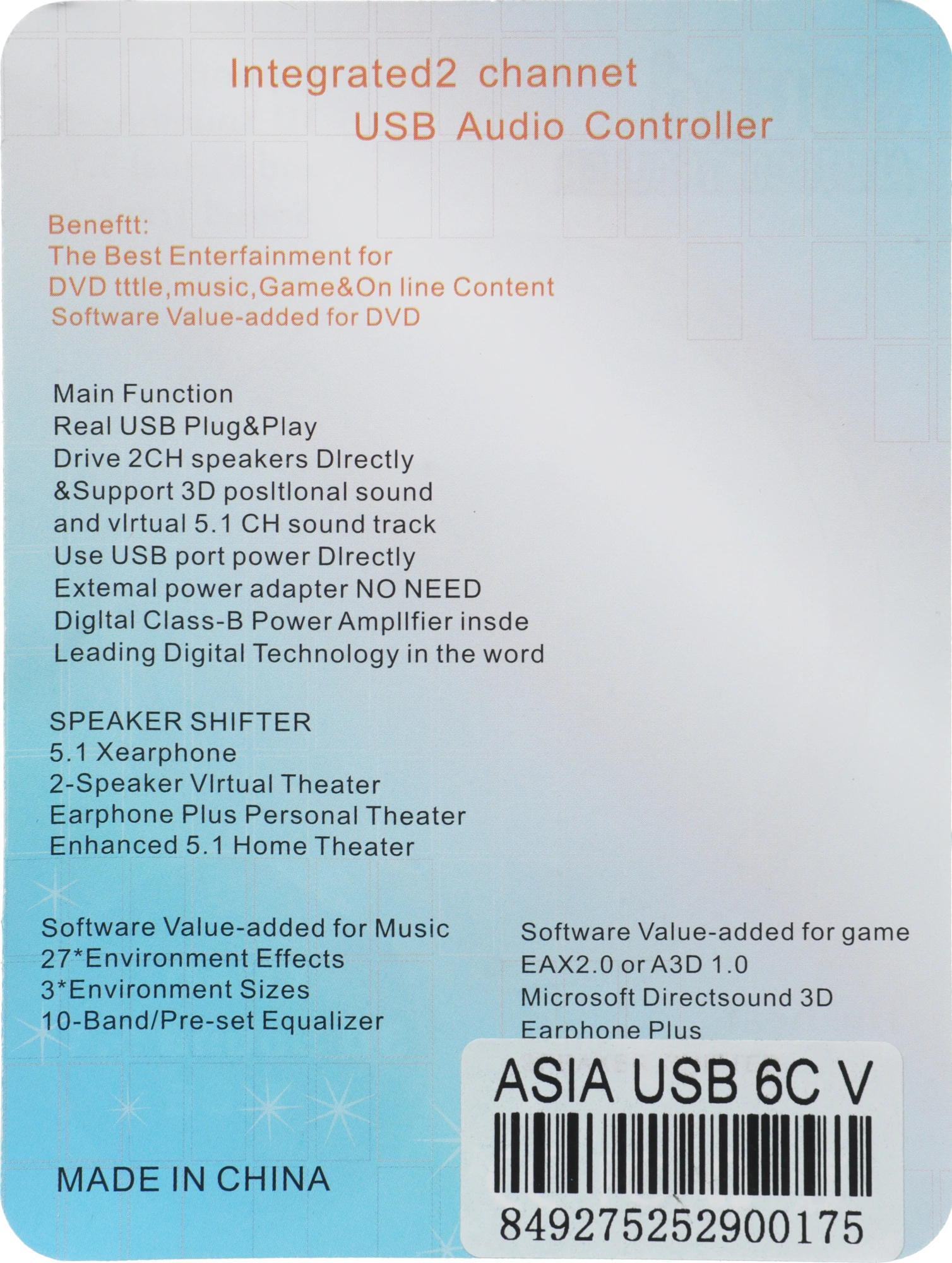 NONAME ASIA USB 6C V