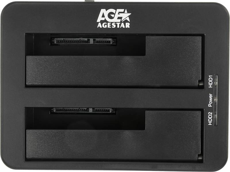 ***AgeStar 3UBT8 Док-станция для HDD AgeStar 3UBT8 SATA III пластик/алюминий серебристый 2.5&quot;/3.5&quot;