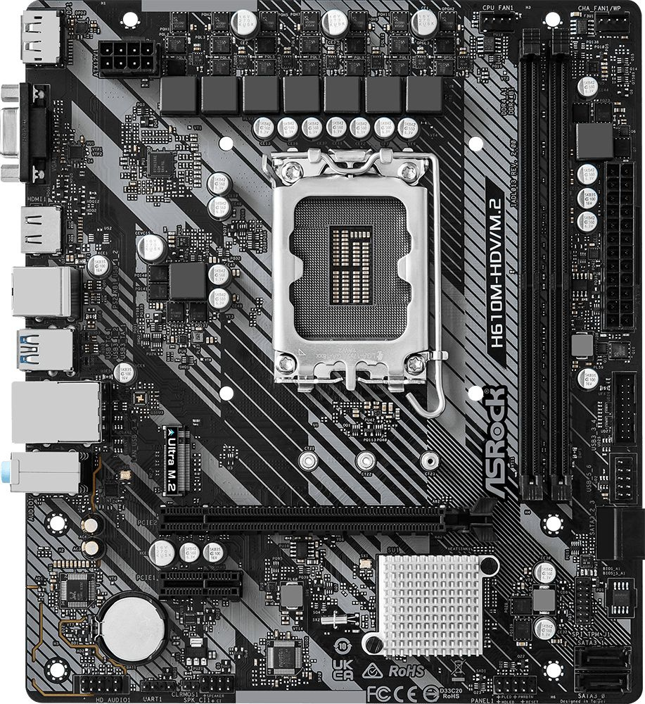 ASROCK H610M-HDV/M.2 R2.0, LGA 1700, Intel H610, mATX, Ret
