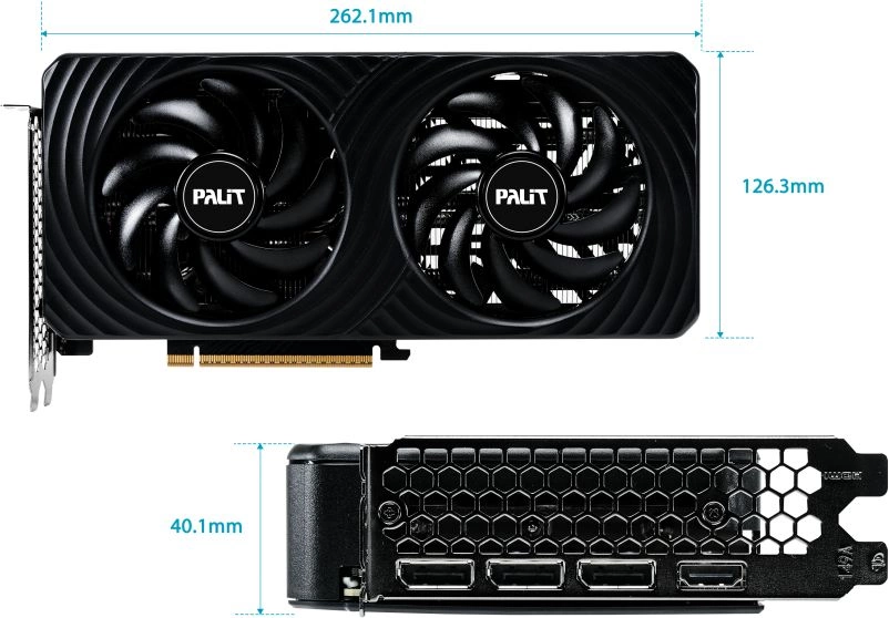 Видеокарта PCIE16 RTX5060 8GB PA-RTX5060 DUAL OC 8GB PALIT