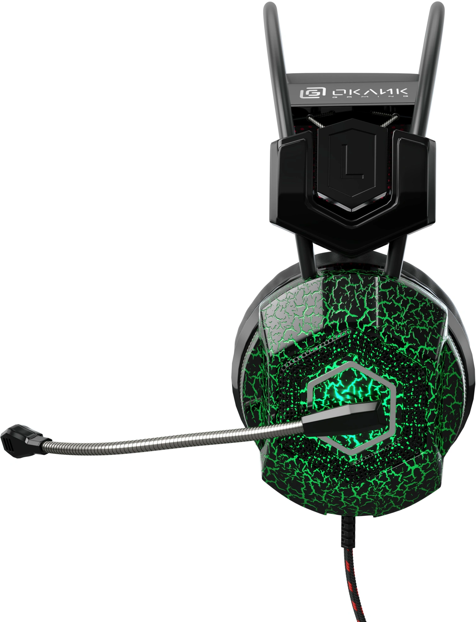 Oklick HS-L500G TOXIC черный 2.2м мониторные оголовье (472656) Oklick HS-L500G TOXIC черный 2.2м мониторные оголовье (472656)