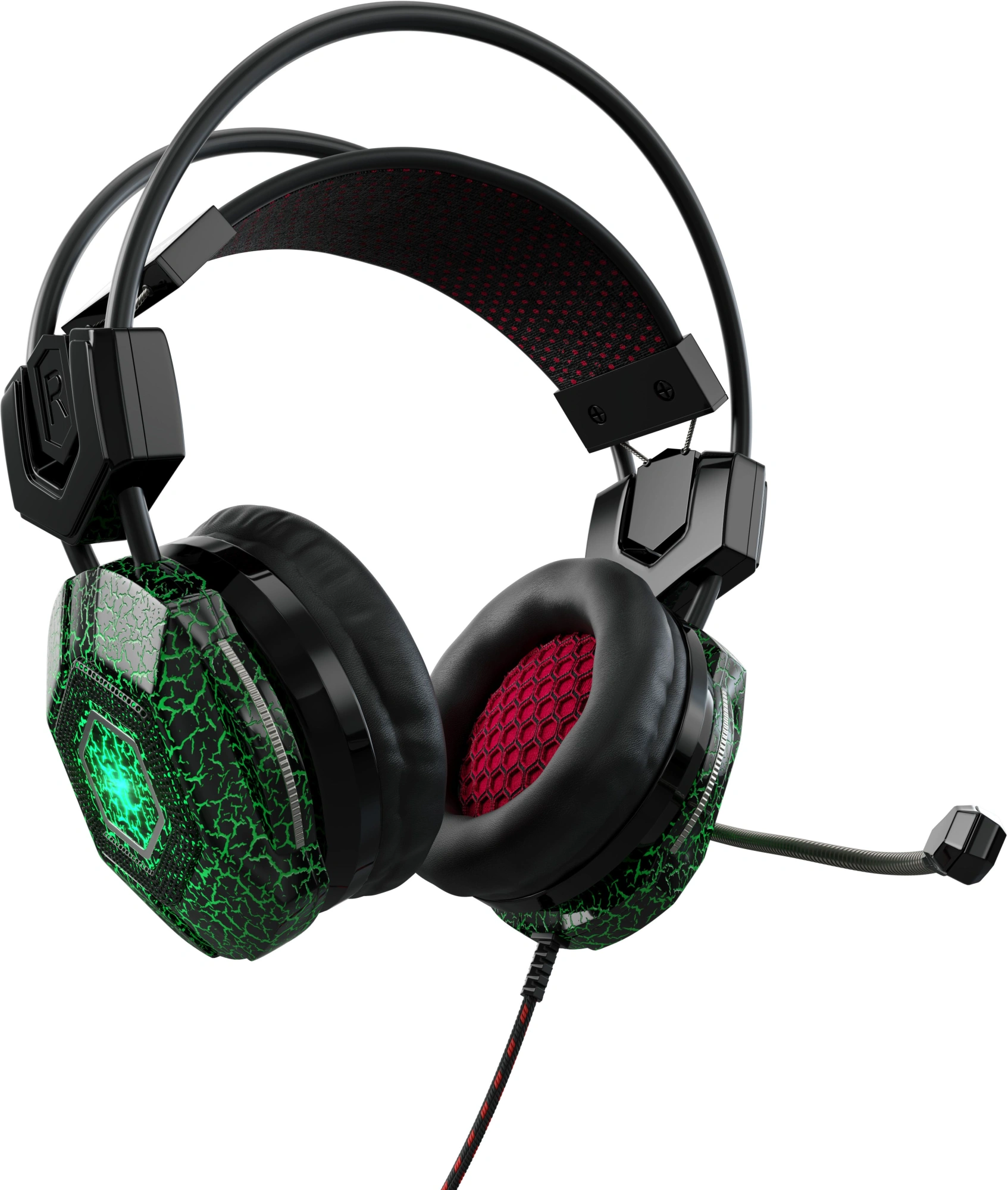 Oklick HS-L500G TOXIC черный 2.2м мониторные оголовье (472656) Oklick HS-L500G TOXIC черный 2.2м мониторные оголовье (472656)