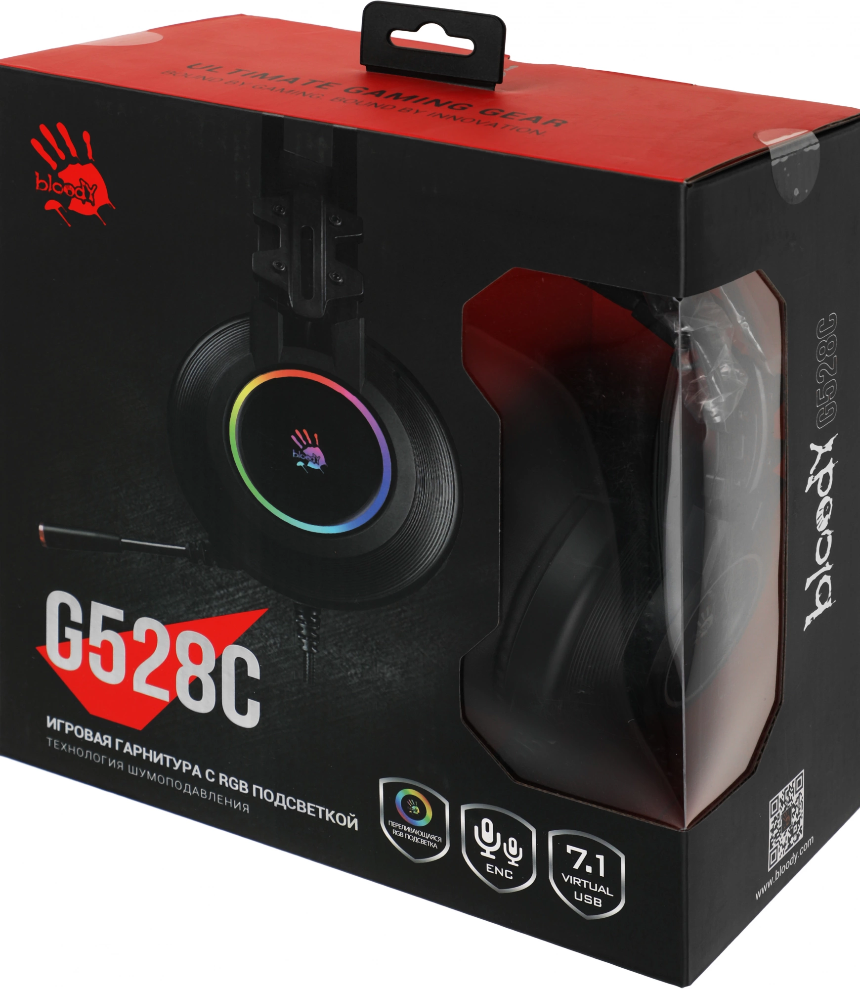 A4Tech Bloody G528C черный 2м мониторные USB (G528C)