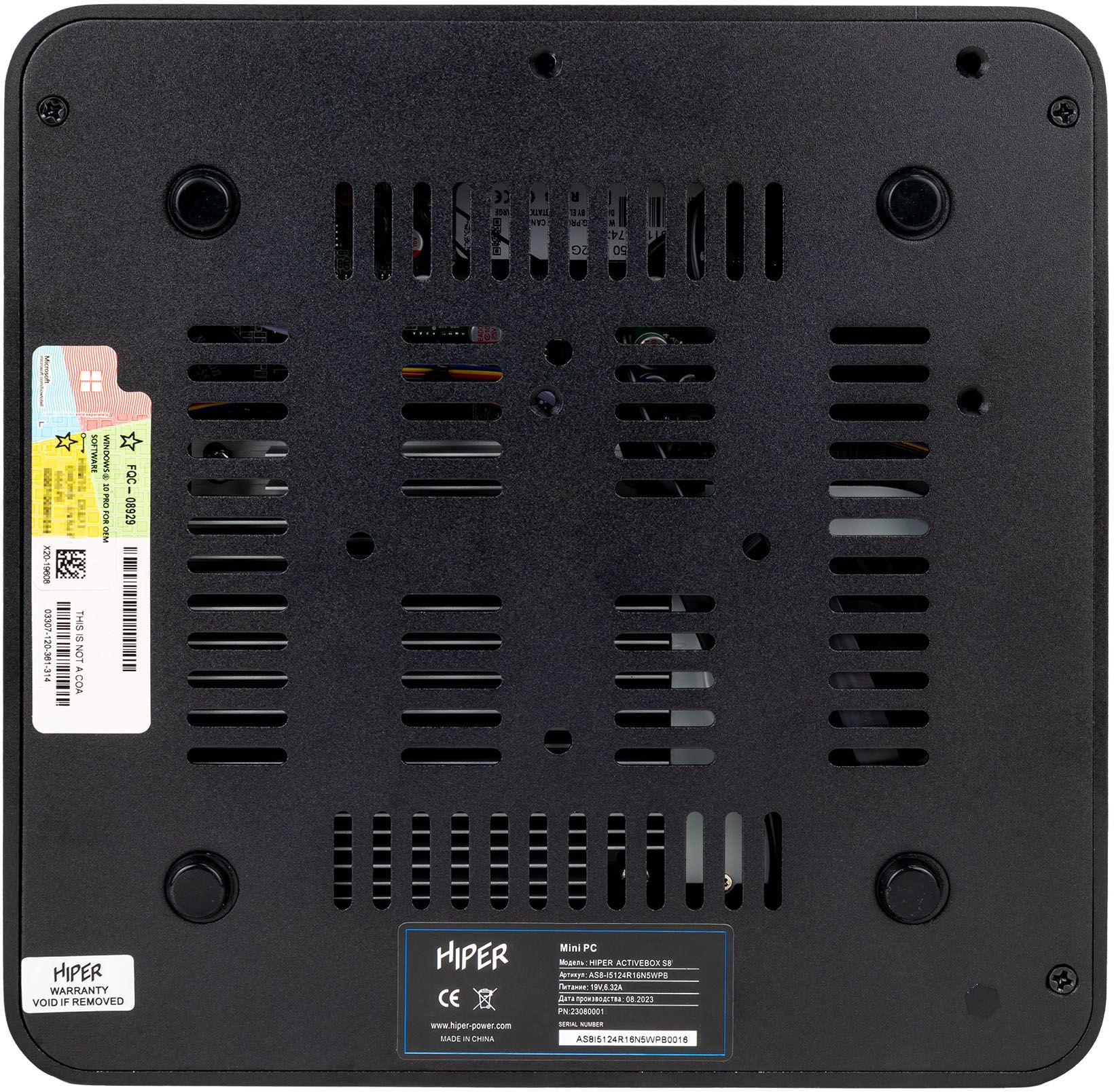 Hiper I3105R8S2NSB Nettop Hiper AS8 i3 10105/8Gb/SSD256Gb UHDG 630/noOS/black