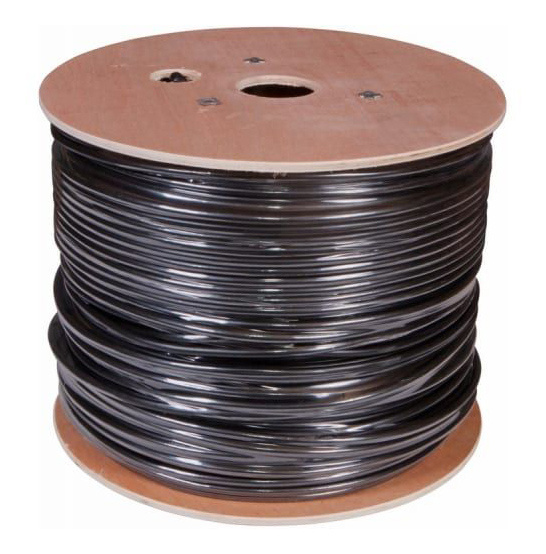 Кабель сетевой Buro BU-COP-050-OUTDOOR UTP 4 пары cat.5E solid 0.50мм Cu 305м черный outdoor стальной трос