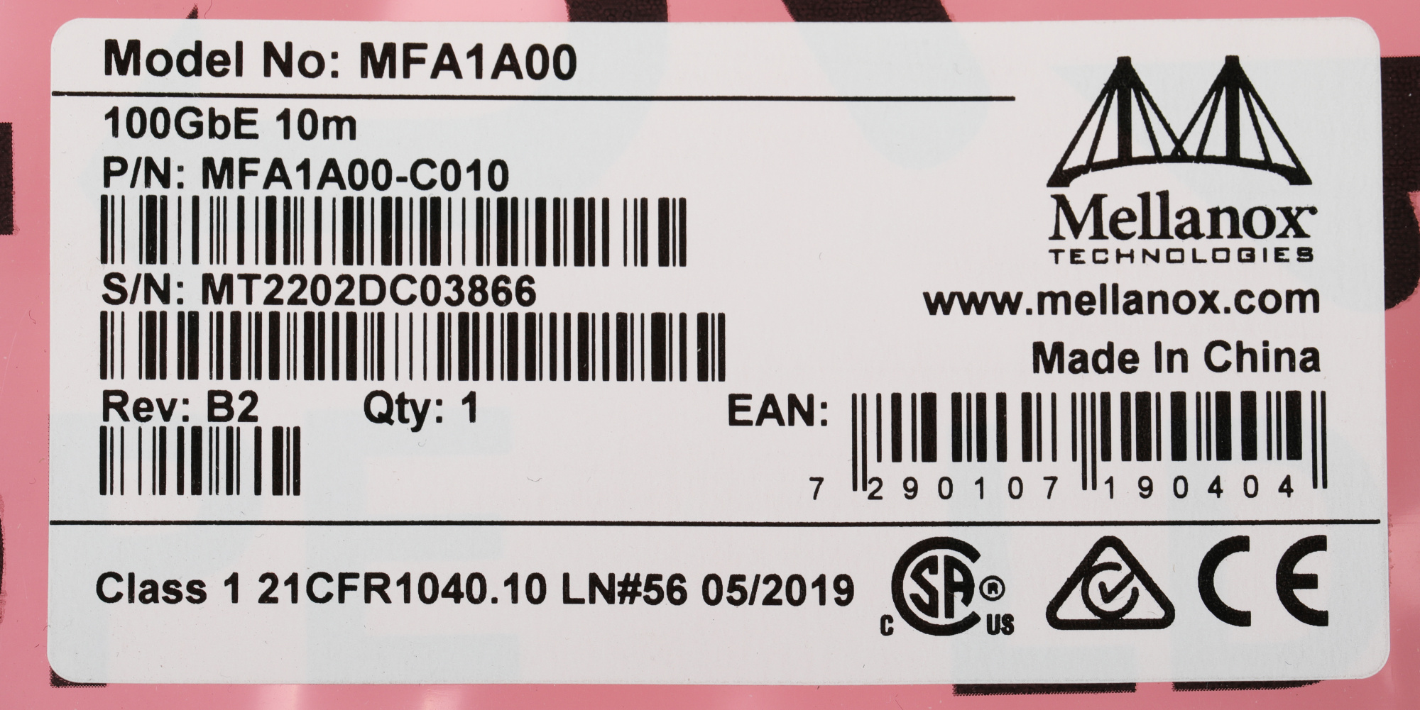 Mellanox MFA1A00-C010