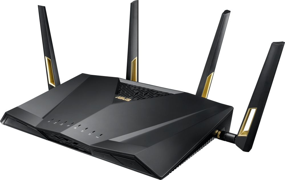 ASUS RT-AX88U Двухдиапазонный маршрутизатор стандарта Wi-Fi 802.11ax (AX6000) с технологиями MU-MIMO и OFDMA, информационной защитой AiProtection на базе технологий Trend Micro