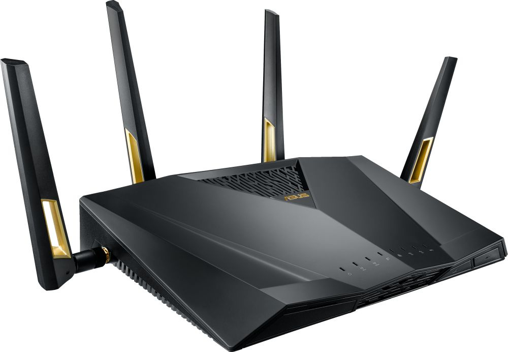 ASUS RT-AX88U Двухдиапазонный маршрутизатор стандарта Wi-Fi 802.11ax (AX6000) с технологиями MU-MIMO и OFDMA, информационной защитой AiProtection на базе технологий Trend Micro