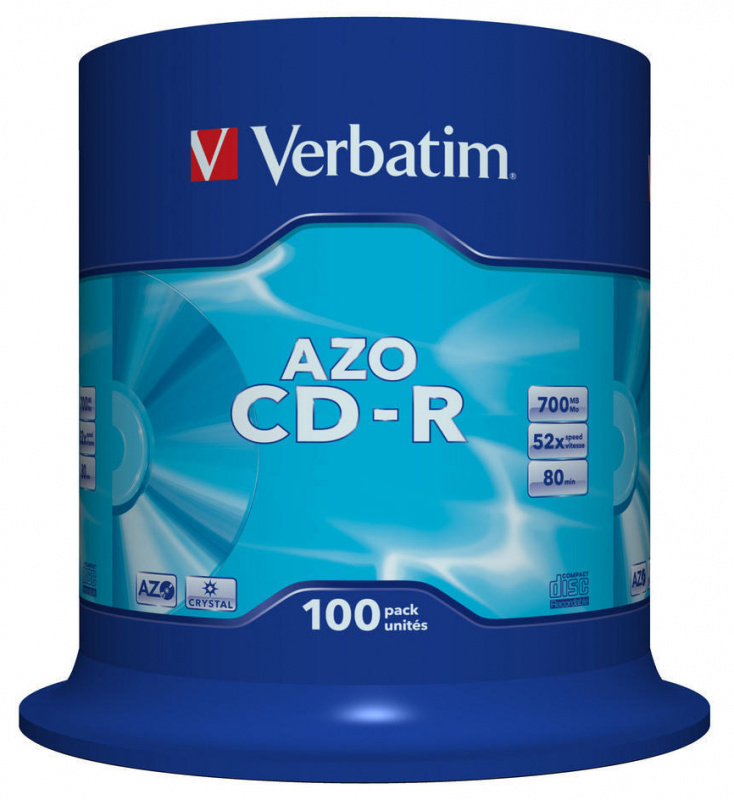 Verbatim Диски CD-R 700Mb 52x Cake Box (100шт) (43430)