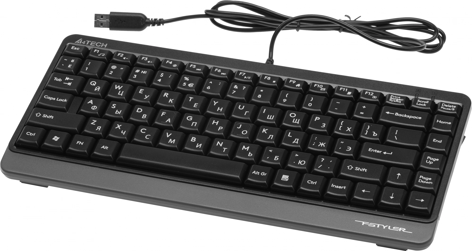 Комплект кл-ра+мышь проводн. A4Tech Fstyler F1110 black/grey USB Multimedia (F1110 GREY)