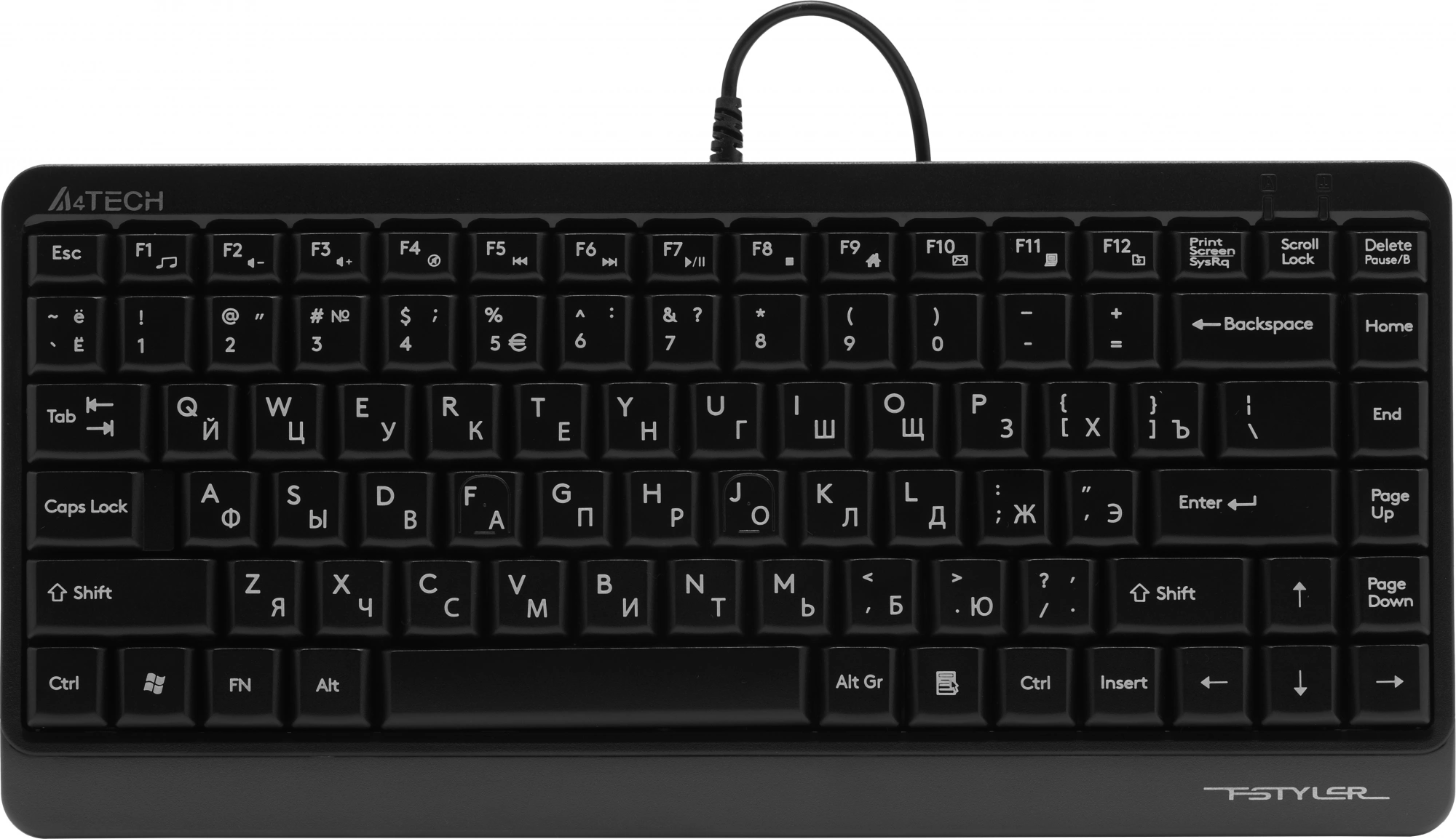 Комплект кл-ра+мышь проводн. A4Tech Fstyler F1110 black/grey USB Multimedia (F1110 GREY)