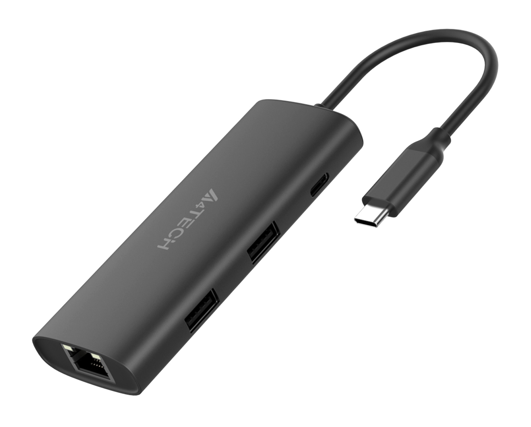 Разветвитель USB-C A4Tech DST-80C 2порт. серый