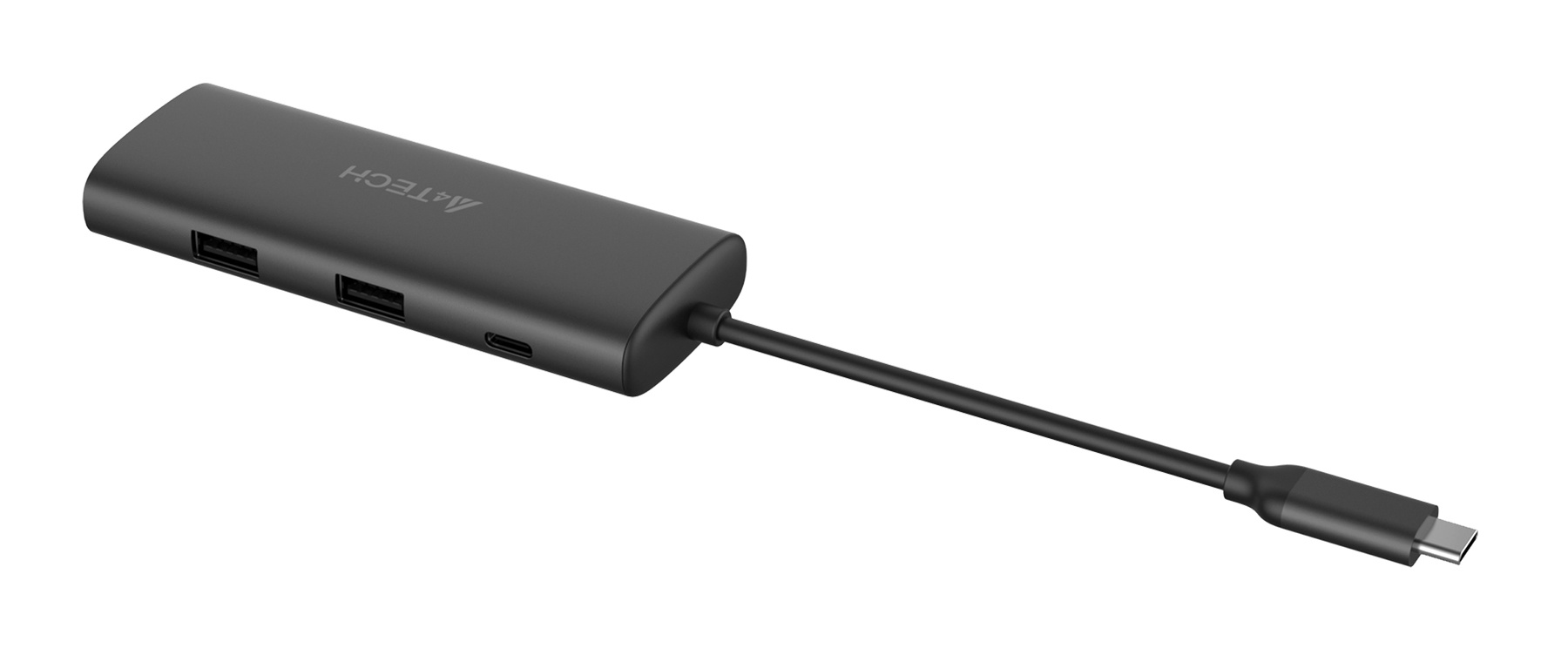 Разветвитель USB-C A4Tech DST-80C 2порт. серый