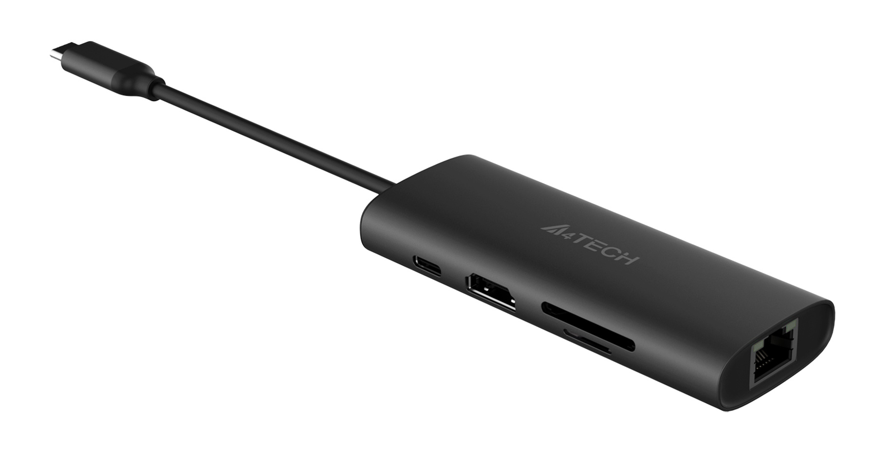 Разветвитель USB-C A4Tech DST-80C 2порт. серый