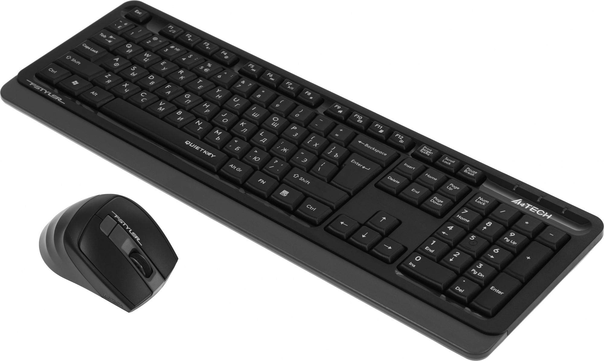 Комплект кл-ра+мышь беспров A4Tech Fstyler FGS1035Q клав:черный/серый мышь:черный/серый USB беспроводная Multimedia (FGS1035Q GREY) Комплект кл-ра+мышь беспров A4Tech Fstyler FGS1035Q клав:черный/серый мышь:черный/серый USB беспроводная Multimedia (FGS1035Q GREY)