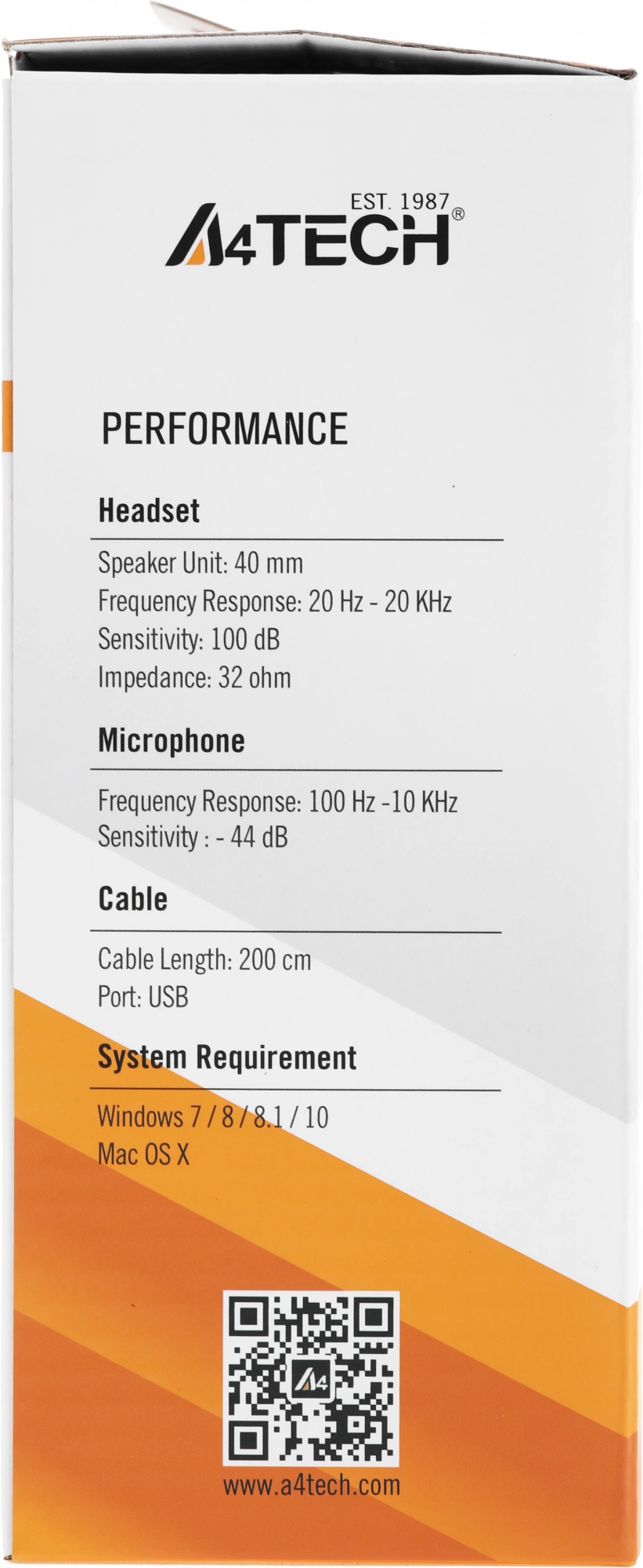 A4TECH HU-10/USB/BLACK+WHITE