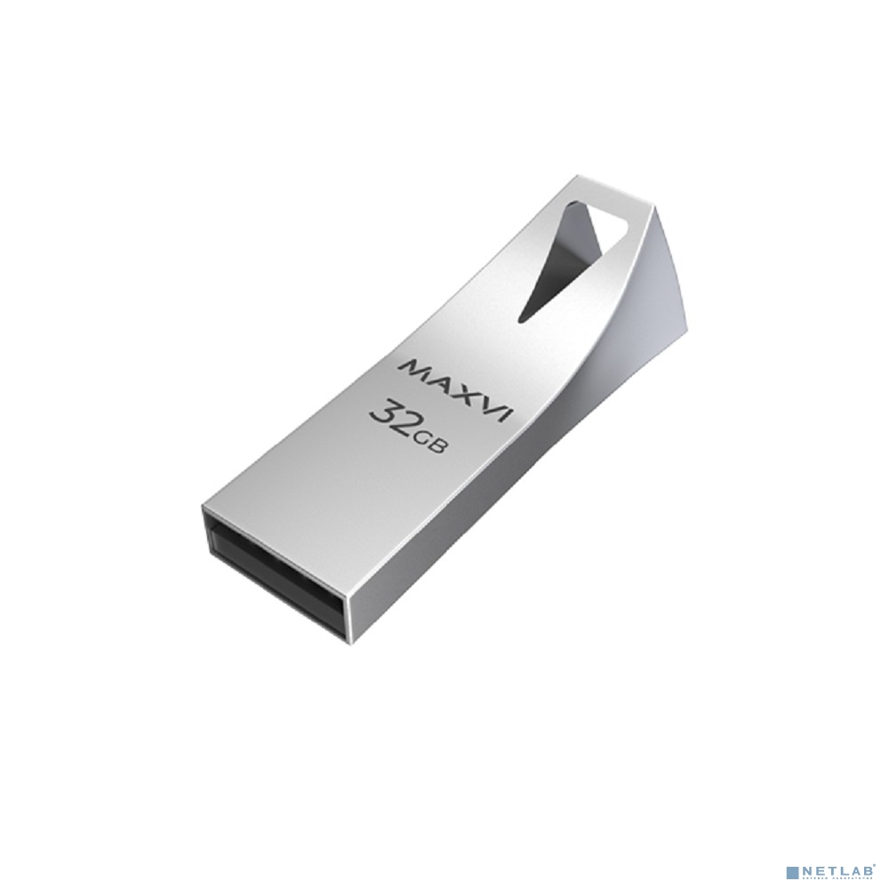 Maxvi USB Drive 32GB MK2 metallic silver, монолит, металл, USB 2.0 Maxvi USB Drive 32GB MK2 metallic silver, монолит, металл, USB 2.0