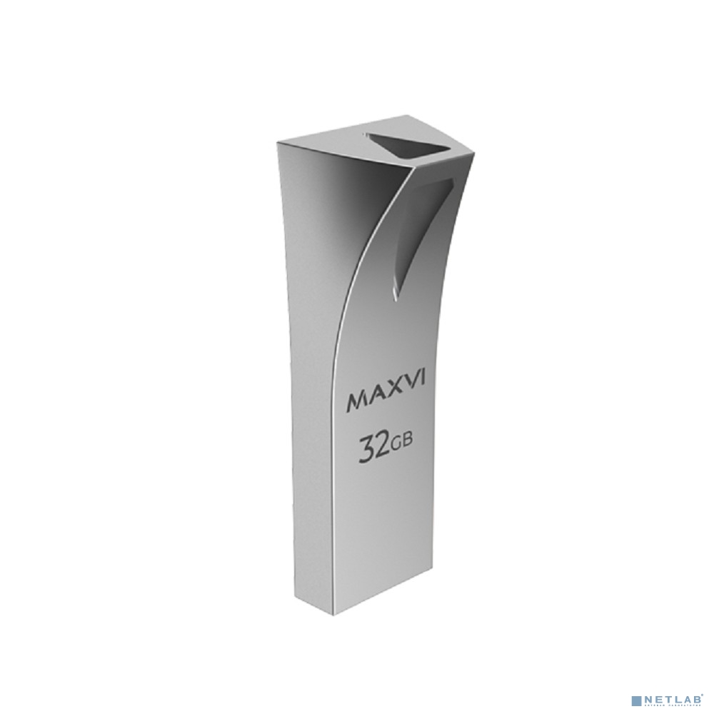 Maxvi USB Drive 32GB MK2 metallic silver, монолит, металл, USB 2.0 Maxvi USB Drive 32GB MK2 metallic silver, монолит, металл, USB 2.0
