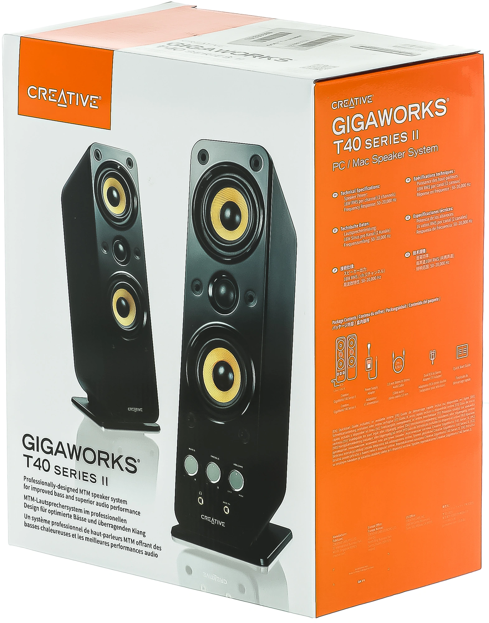 Creative GigaWorks T40 series II 2.0 черный 28Вт (51MF1615AA000)
