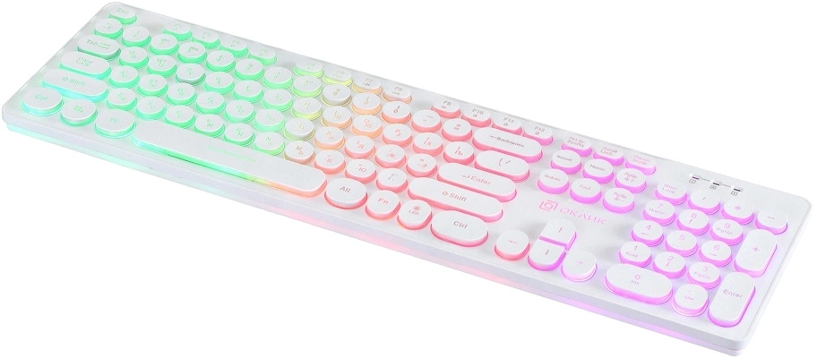 Oklick 420MRL white USB slim Multimedia LED [1091227]