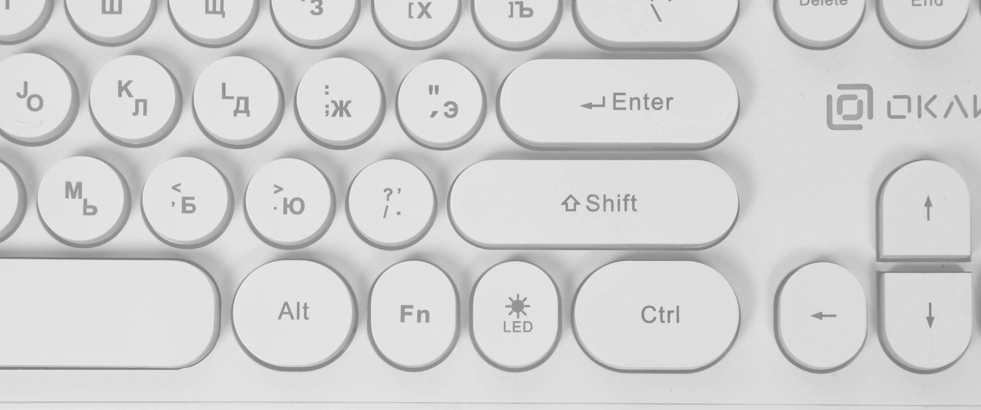 Oklick 420MRL white USB slim Multimedia LED [1091227]