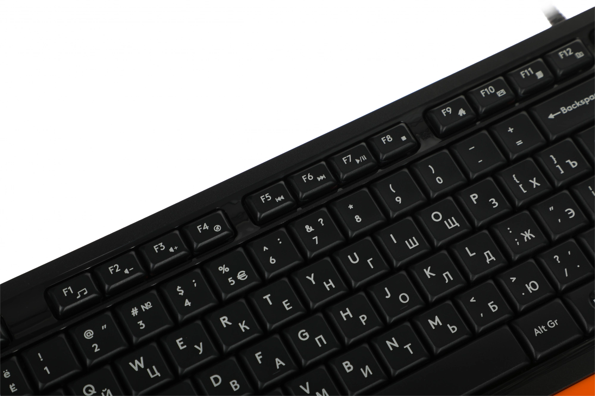 *** см 1709136 Клавиатура + мышь A4Tech Fstyler F1010 клав:черный/оранжевый мышь:черный/оранжевый USB Multimedia