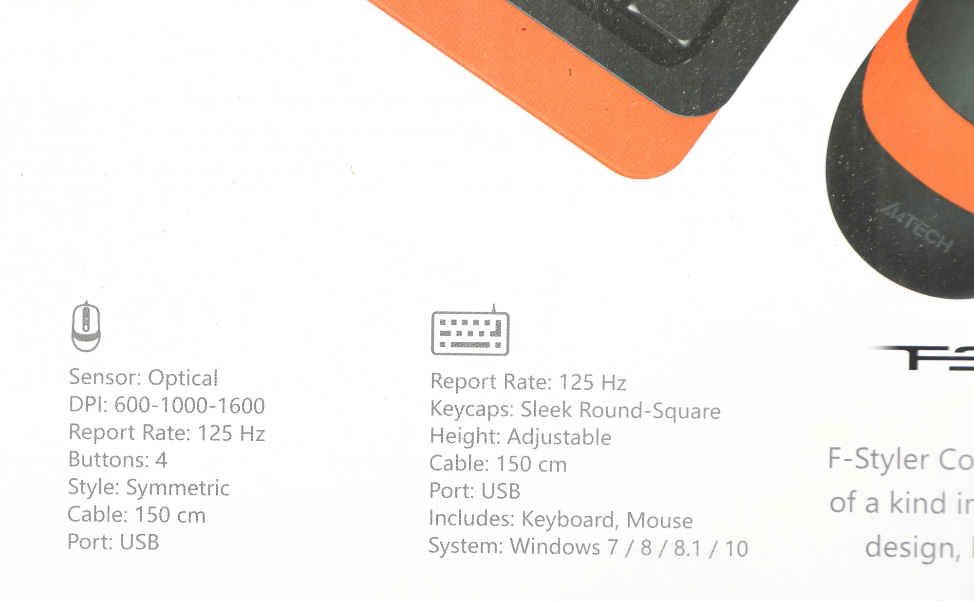 *** см 1709136 Клавиатура + мышь A4Tech Fstyler F1010 клав:черный/оранжевый мышь:черный/оранжевый USB Multimedia
