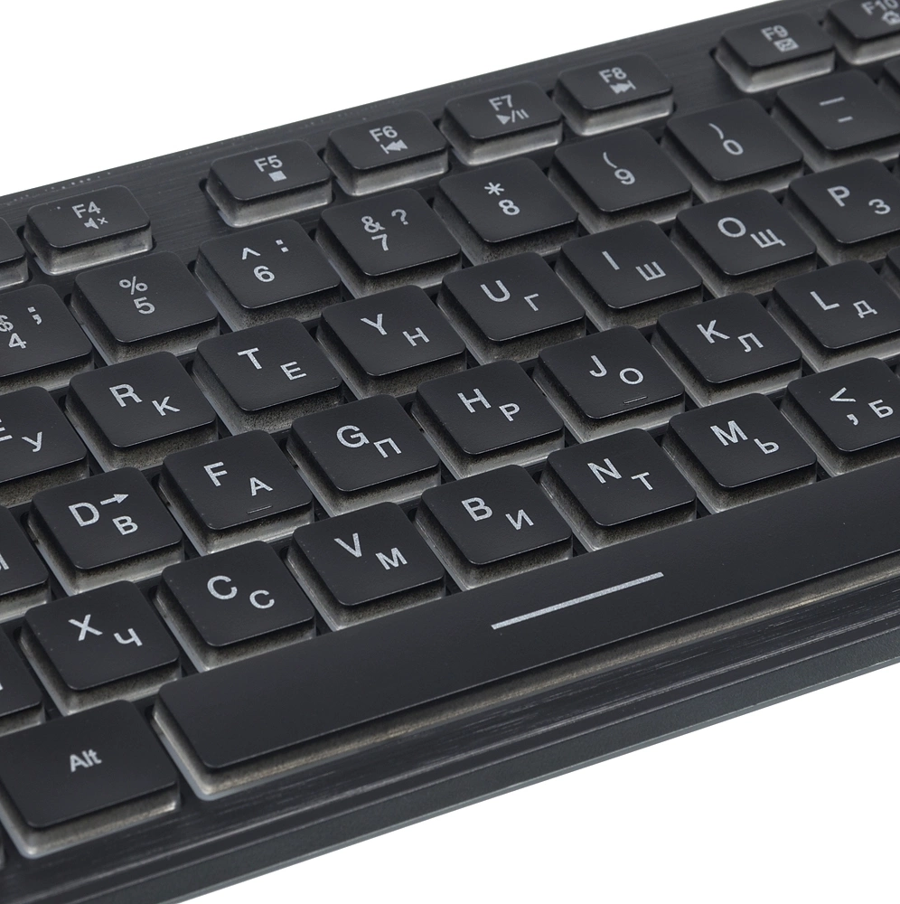 Клавиатура Oklick 550ML черный USB slim Multimedia LED [1061617]