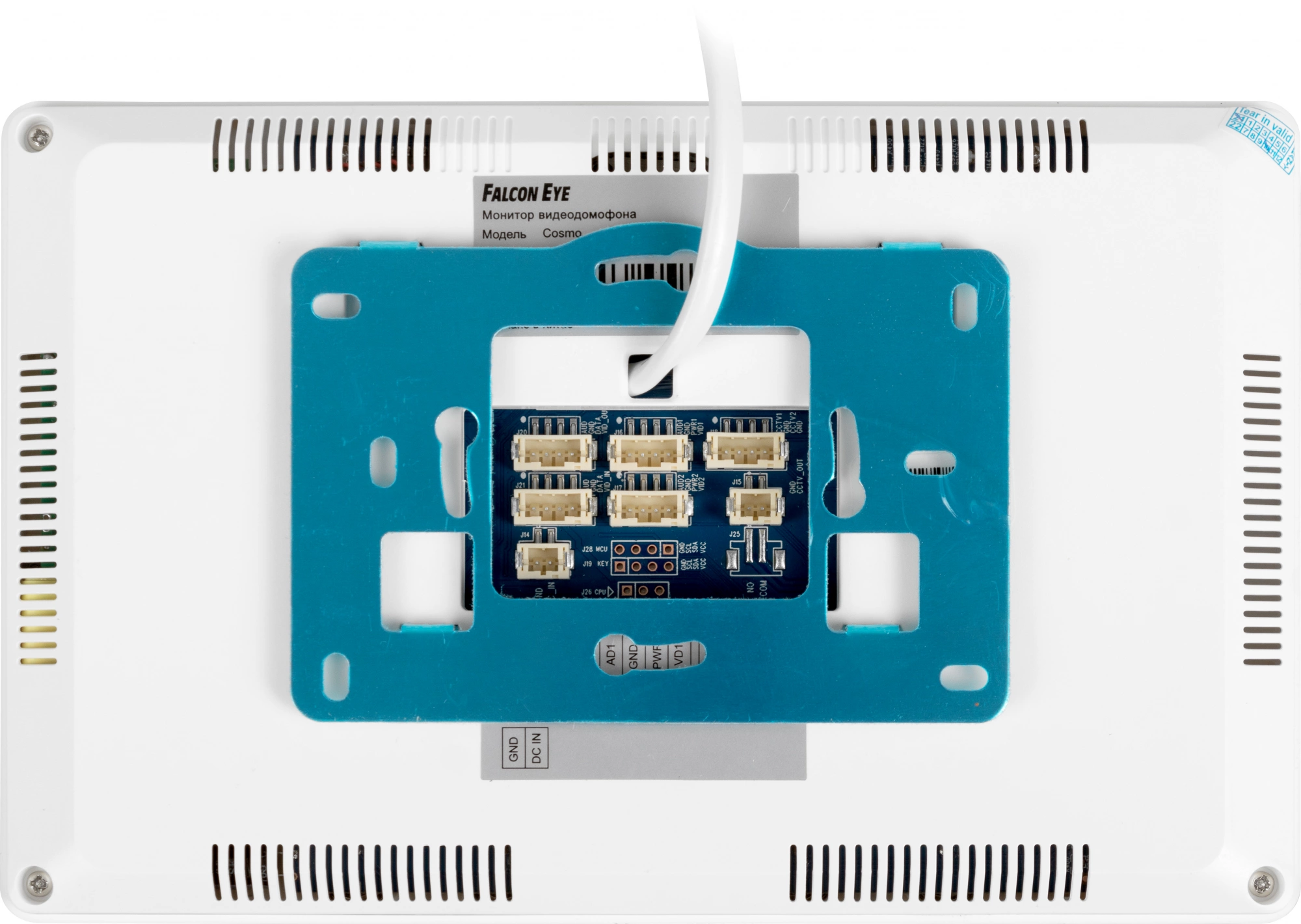 Falcon Eye Cosmo Видеодомофон: дисплей 7" TFT; механические кнопки; подключение до 2-х вызывных панелей ; OSD меню; интерком до 4 мониторов; питание AC 220В (встроенный БП)