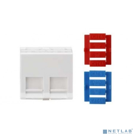 Hyperline SIP3A-2K-M45-45 Вставка угловая 45x45 (аналог Mosaic) для 2х модулей Keystone Jack, со шторками Hyperline SIP3A-2K-M45-45 Вставка угловая 45x45 (аналог Mosaic) для 2х модулей Keystone Jack, со шторками