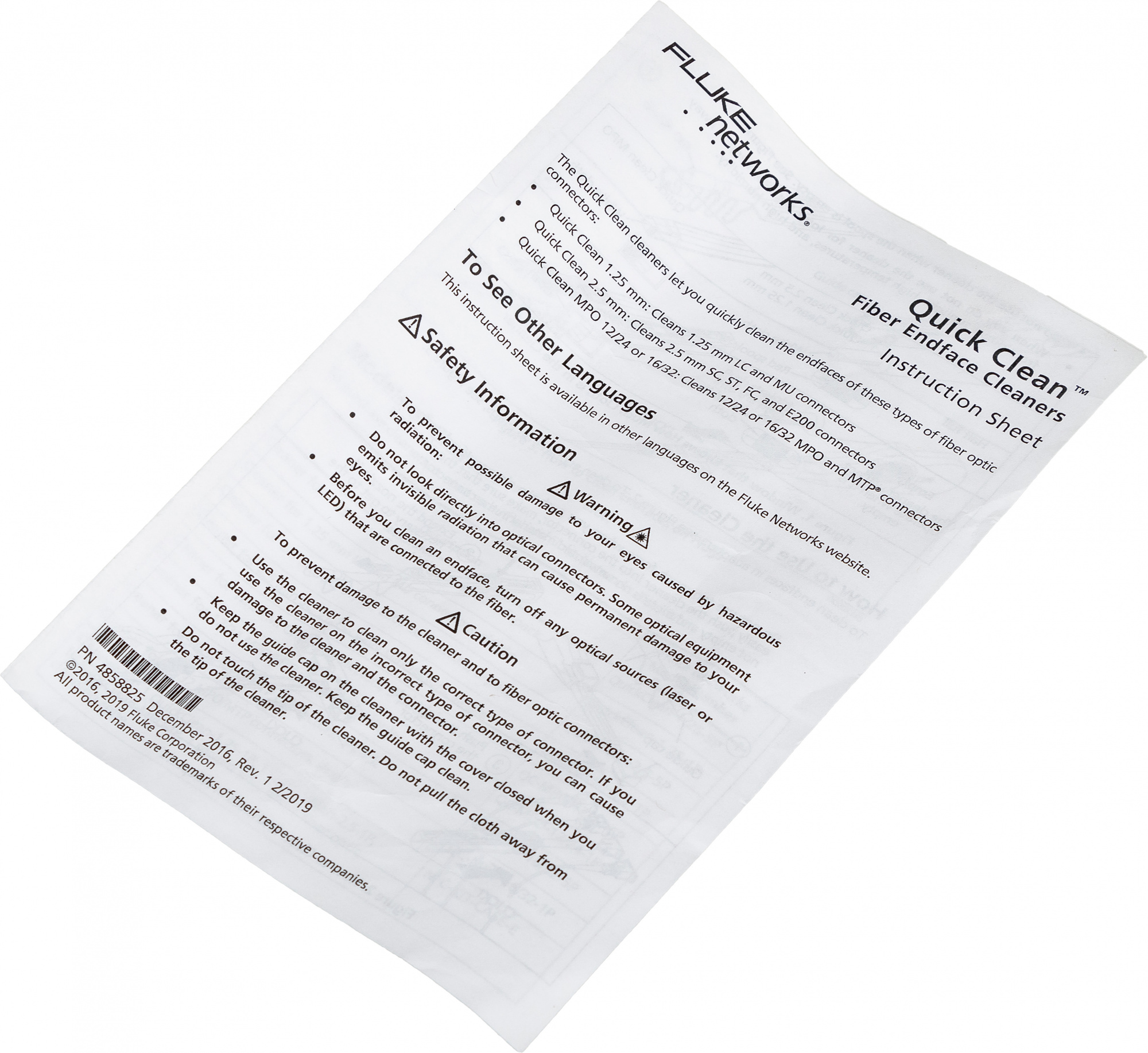 FLUKE NETWORKS QUICKCLEAN-2.5-1P