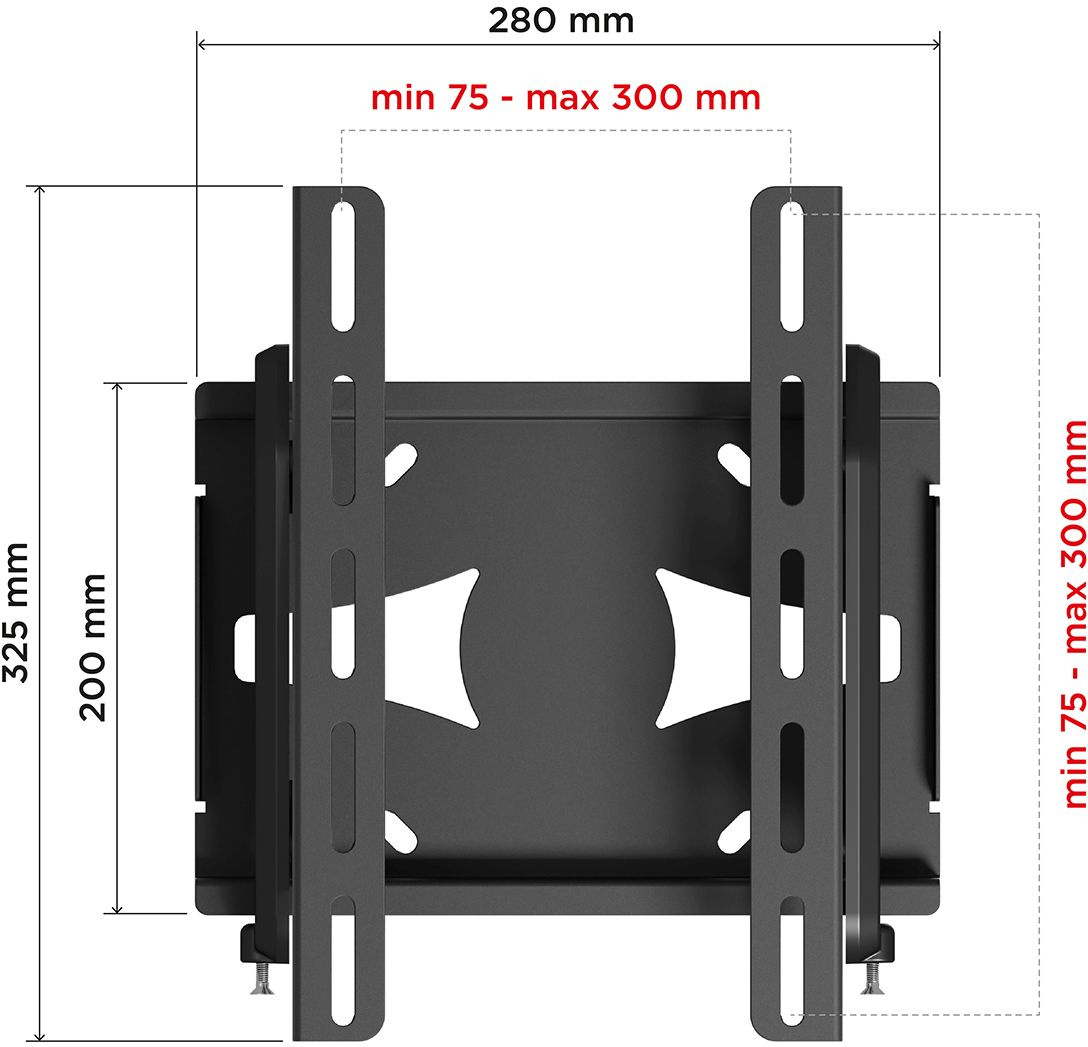 Кронштейн телевизионный Holder LCDS-5010 черный металлик 20"-40" макс.45кг настенный наклон Кронштейн телевизионный Holder LCDS-5010 черный металлик 20"-40" макс.45кг настенный наклон