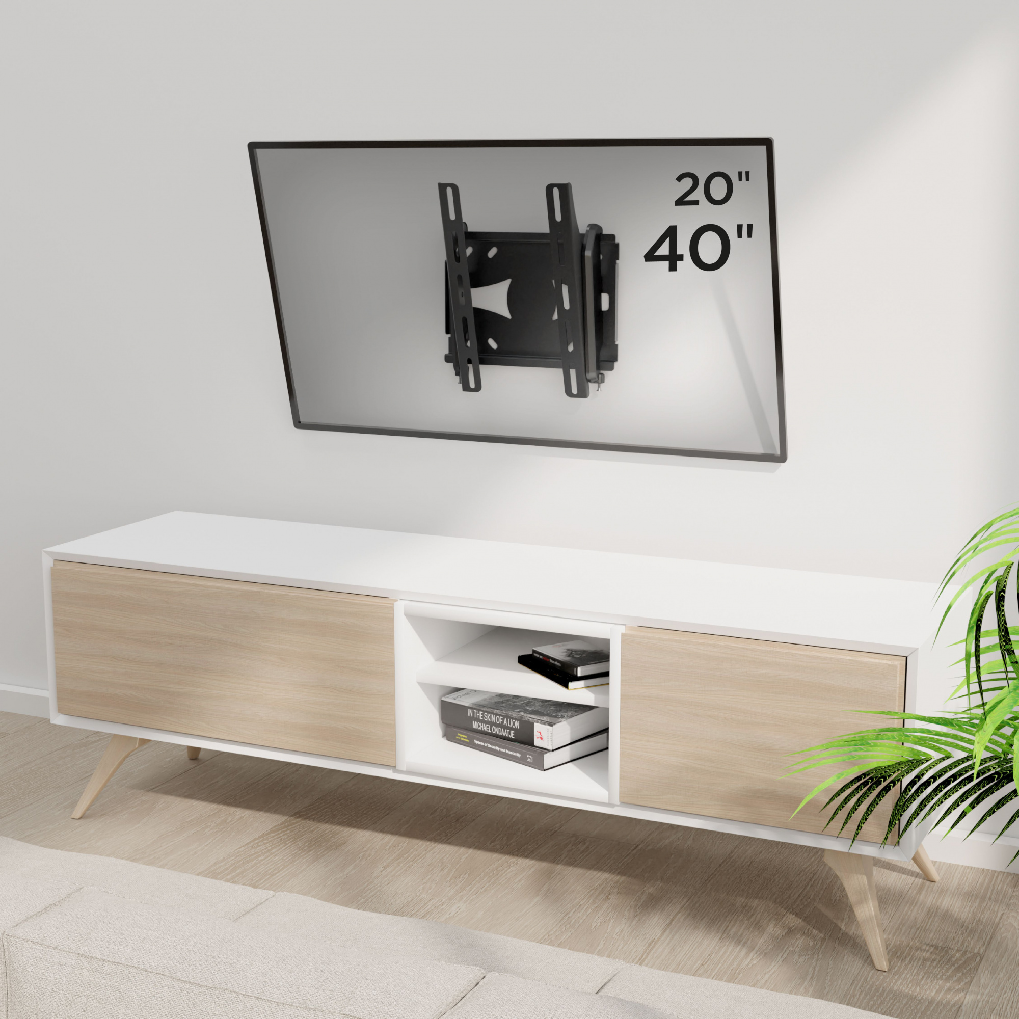 Кронштейн телевизионный Holder LCDS-5010 черный металлик 20"-40" макс.45кг настенный наклон Кронштейн телевизионный Holder LCDS-5010 черный металлик 20"-40" макс.45кг настенный наклон