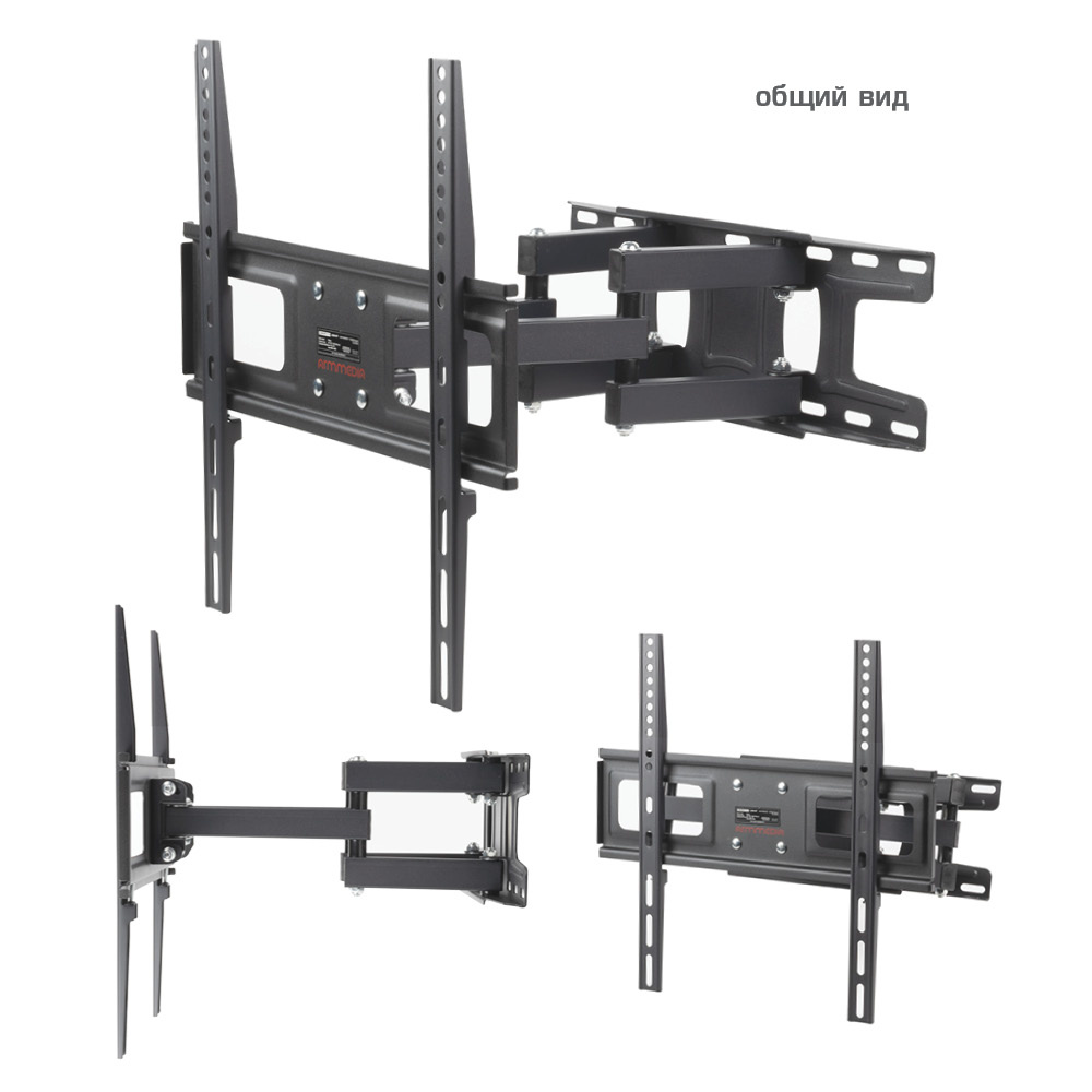 Arm Media LCD-417 черный 26"-55" макс.35кг настенный поворотно-выдвижной и наклонный Arm Media LCD-417 черный 26"-55" макс.35кг настенный поворотно-выдвижной и наклонный