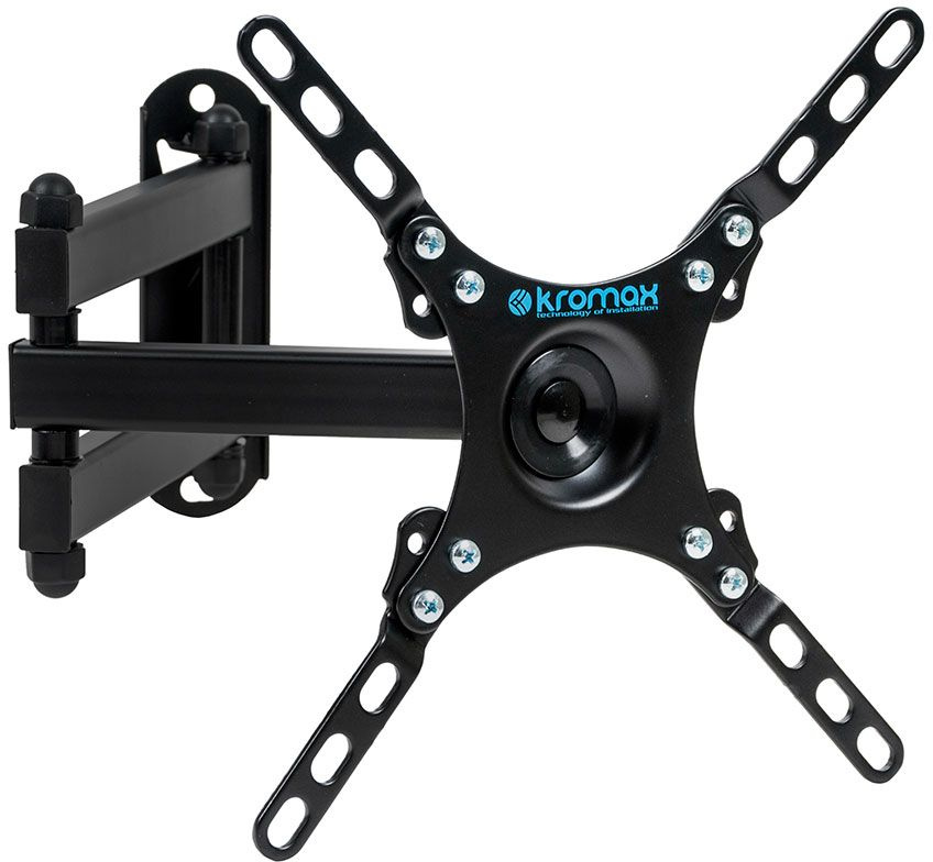 Kromax DIX-13 black, наст. для TV 15"-42", max 20 кг, 5 ст св., нак. ±15°, от ст. 67-387 мм, max VESA 200x200 мм.