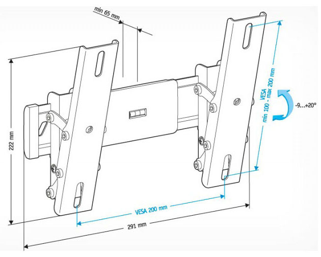 Holder LCD-T2611 черный 22"-47" макс.30кг настенный наклон