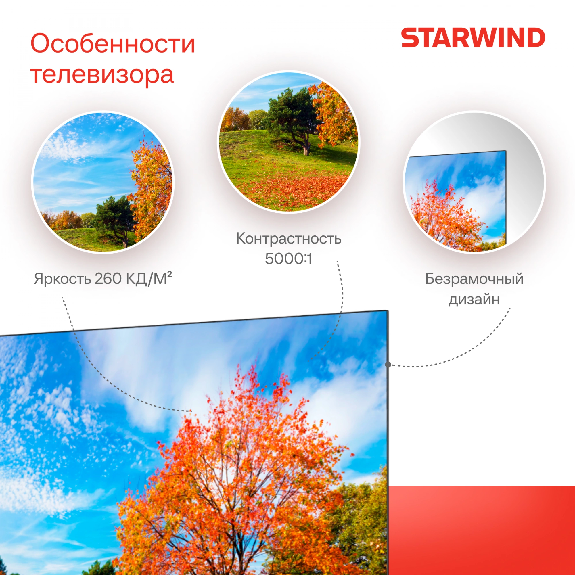 Starwind 50" SW-LED50UG403 Яндекс.ТВ Frameless черный 4K Ultra HD 60Hz DVB-T DVB-T2 DVB-C DVB-S DVB-S2 USB WiFi Smart TV Starwind 50" SW-LED50UG403 Яндекс.ТВ Frameless черный 4K Ultra HD 60Hz DVB-T DVB-T2 DVB-C DVB-S DVB-S2 USB WiFi Smart TV