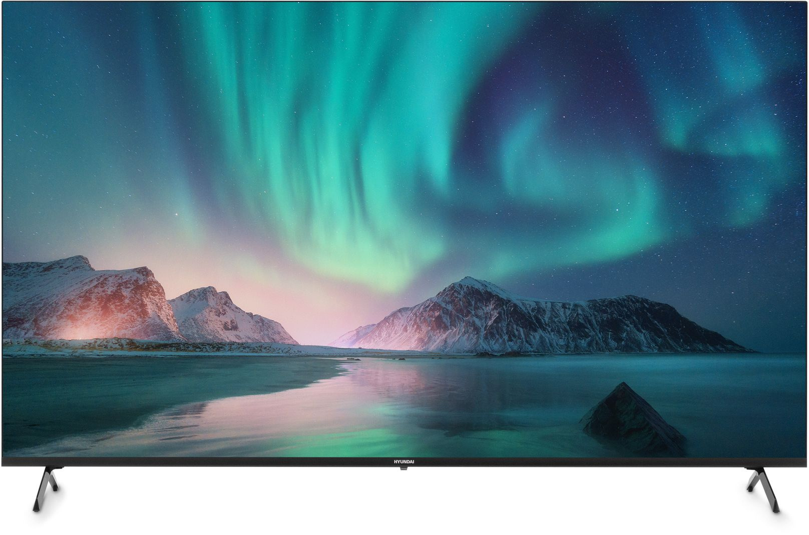 Hyundai 65&quot; H-LED65BU7006 Android TV Frameless Metal черный/серебристый {Ultra HD 60Hz DVB-T DVB-T2 DVB-C DVB-S DVB-S2 USB WiFi Smart TV}