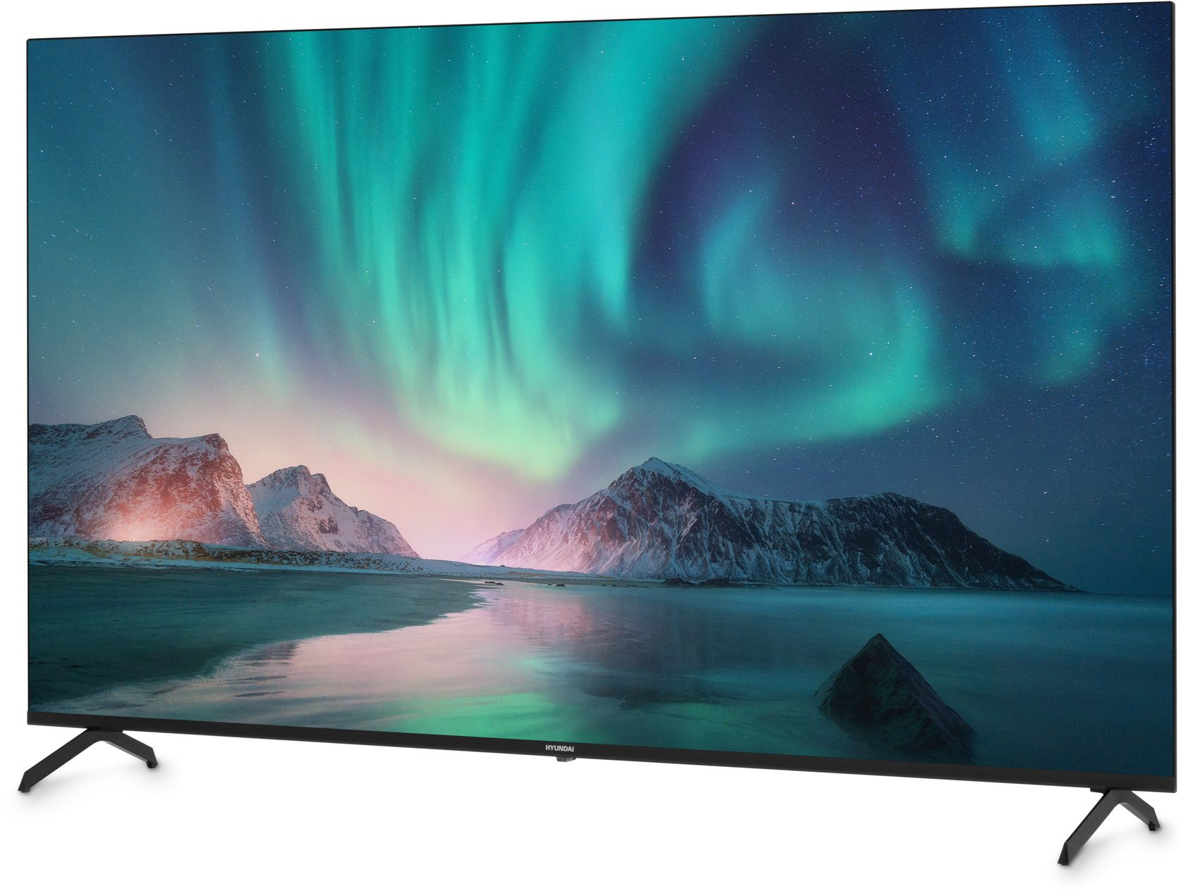 Hyundai 65&quot; H-LED65BU7006 Android TV Frameless Metal черный/серебристый {Ultra HD 60Hz DVB-T DVB-T2 DVB-C DVB-S DVB-S2 USB WiFi Smart TV}