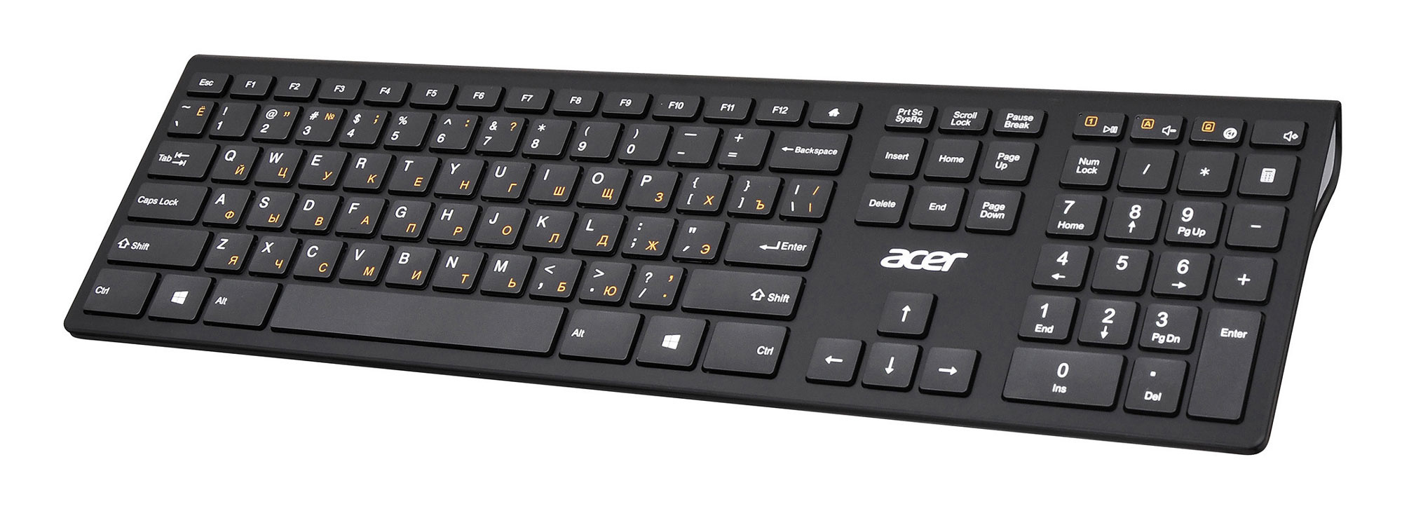 Acer OKR030 [ZL.KBDEE.005] Комплект (клавиатура + мышь) Combo wilreless USB  slim black