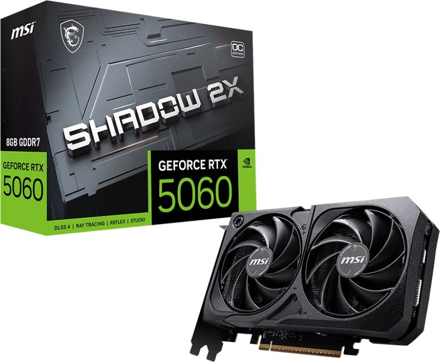 Видеокарта PCIE16 RTX5060 8GB RTX 5060 8G SHADOW 2X OC MSI