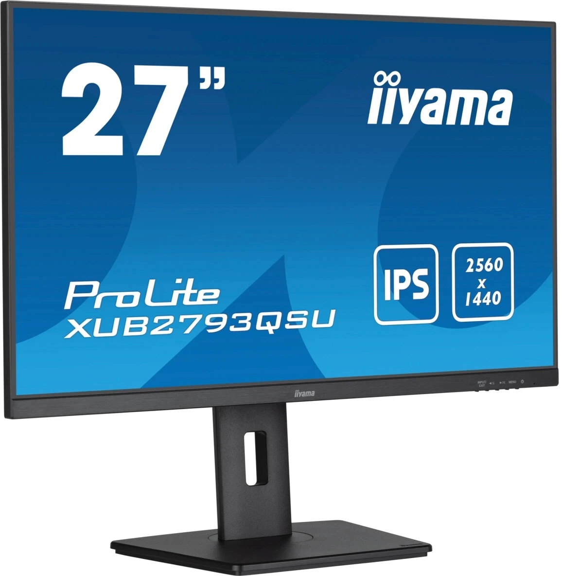 LCD Iiyama 27" XUB2793QSU-B7 {IPS 2560x1440 100Hz 1ms 300cd HDMI DisplayPort USB M/M HAS Pivot}