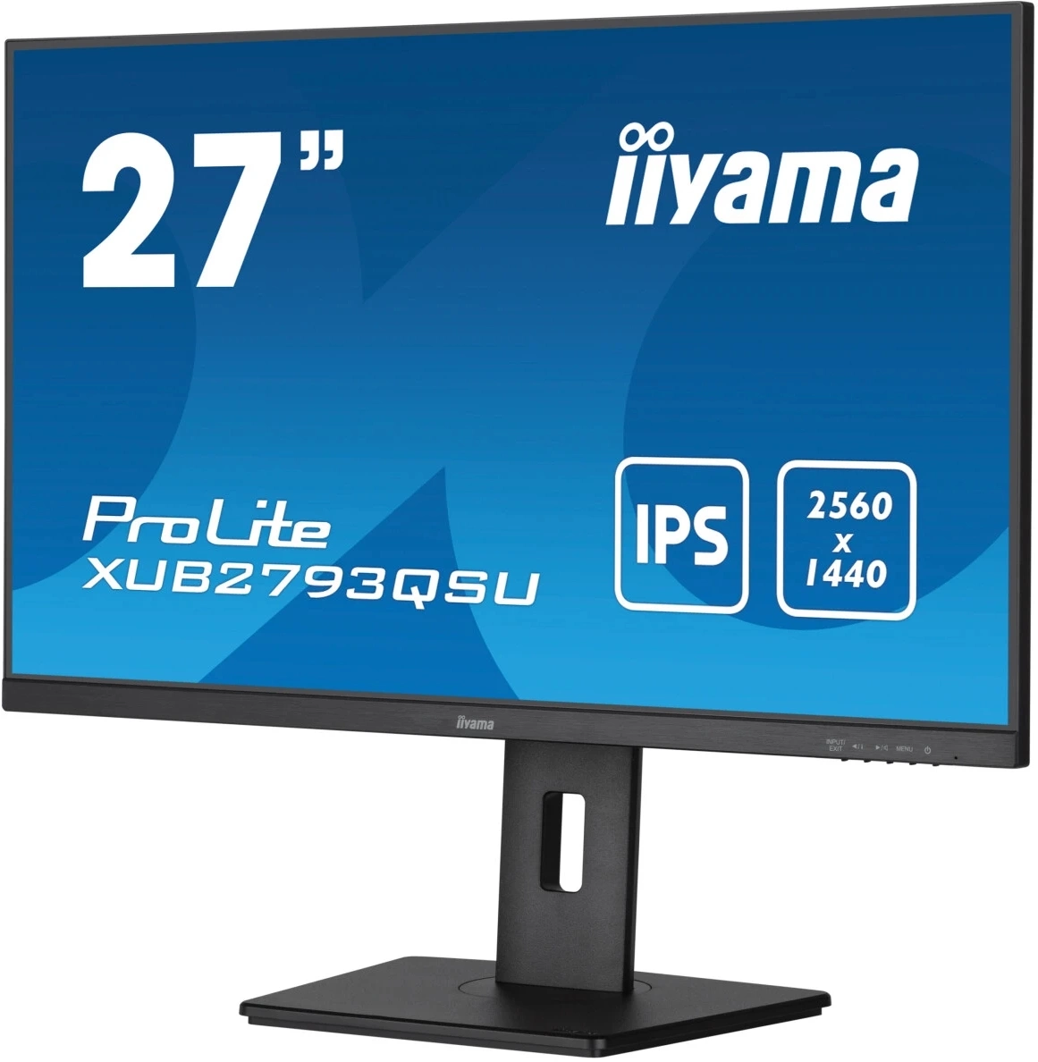 LCD Iiyama 27" XUB2793QSU-B7 {IPS 2560x1440 100Hz 1ms 300cd HDMI DisplayPort USB M/M HAS Pivot}