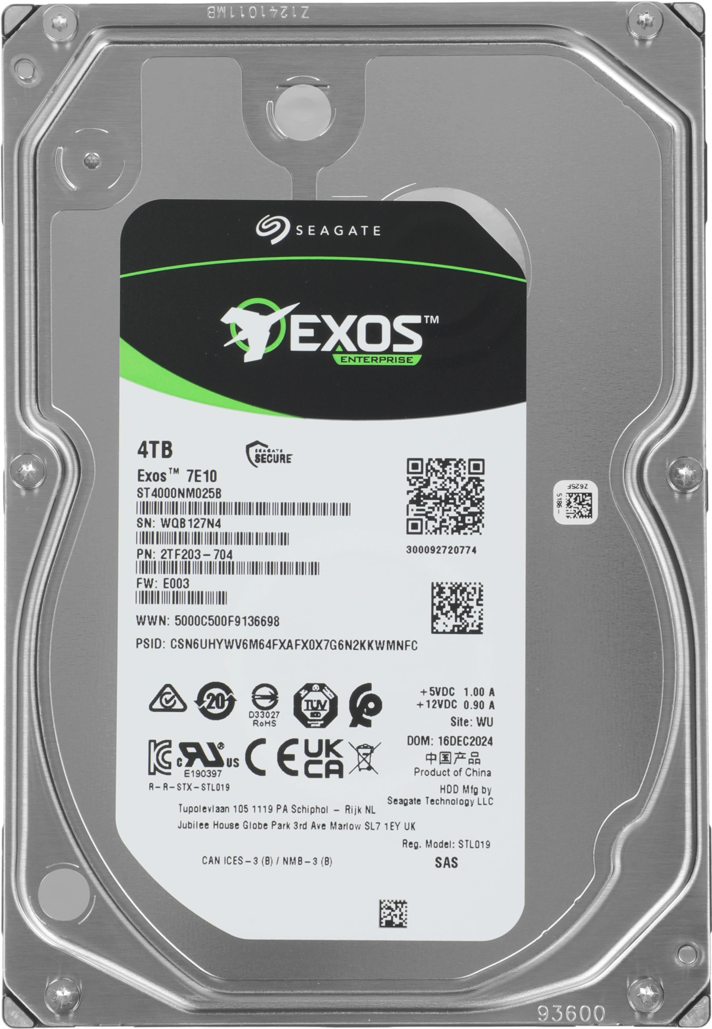 4TB Seagate HDD Server Exos 7E10 (ST4000NM025B) {SAS 12Gb/s, 7200 rpm, 256mb buffer, 3.5"} 4TB Seagate HDD Server Exos 7E10 (ST4000NM025B) {SAS 12Gb/s, 7200 rpm, 256mb buffer, 3.5"}