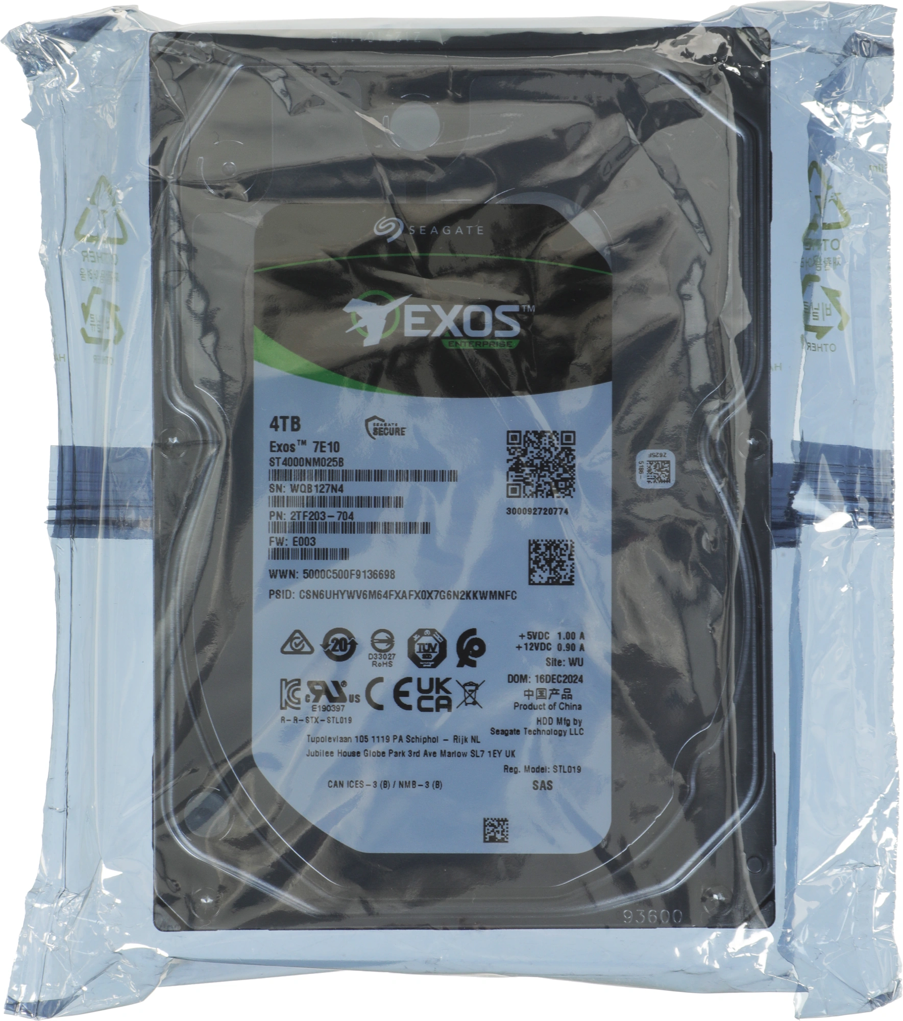 4TB Seagate HDD Server Exos 7E10 (ST4000NM025B) {SAS 12Gb/s, 7200 rpm, 256mb buffer, 3.5"} 4TB Seagate HDD Server Exos 7E10 (ST4000NM025B) {SAS 12Gb/s, 7200 rpm, 256mb buffer, 3.5"}
