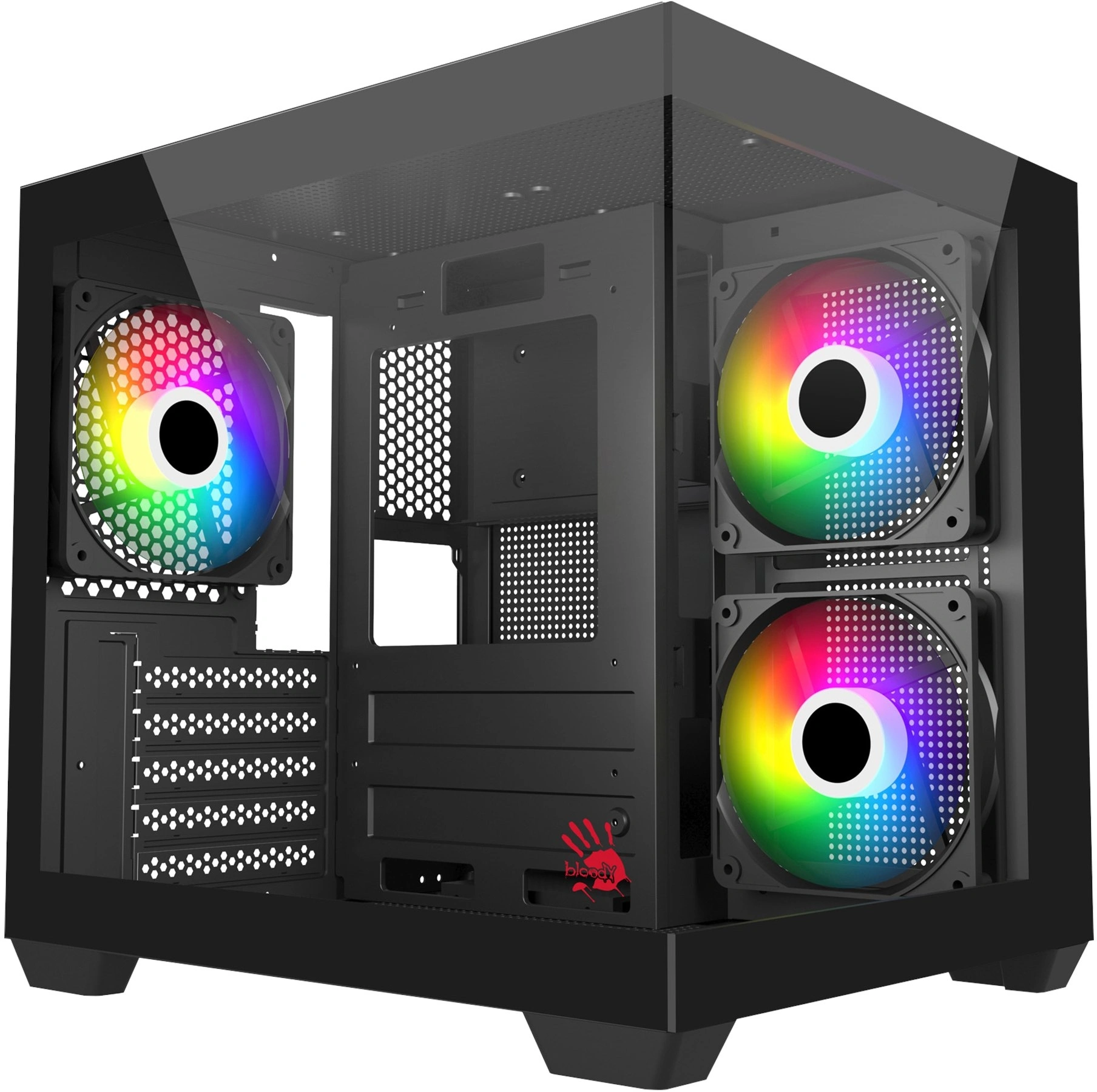 Корпус Bloody CC-121 черный без БП mATX 7x120mm 1xUSB2.0 1xUSB3.0 audio Корпус Bloody CC-121 черный без БП mATX 7x120mm 1xUSB2.0 1xUSB3.0 audio