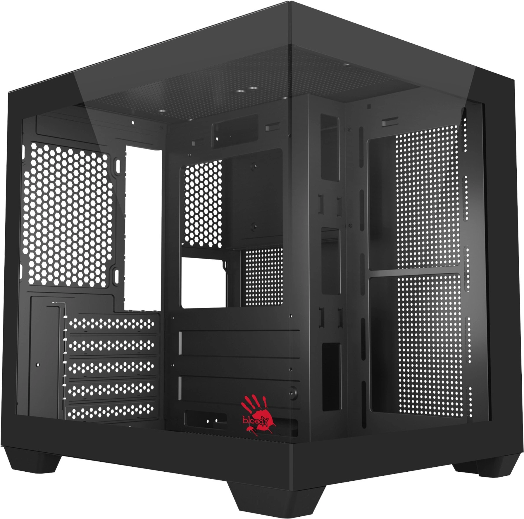 Корпус Bloody CC-121 черный без БП mATX 7x120mm 1xUSB2.0 1xUSB3.0 audio Корпус Bloody CC-121 черный без БП mATX 7x120mm 1xUSB2.0 1xUSB3.0 audio